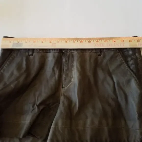 Pilcro and the Letterpress Anthropologie Womens 30 Quilted Vegan Leather Shorts - Picture 7 of 11
